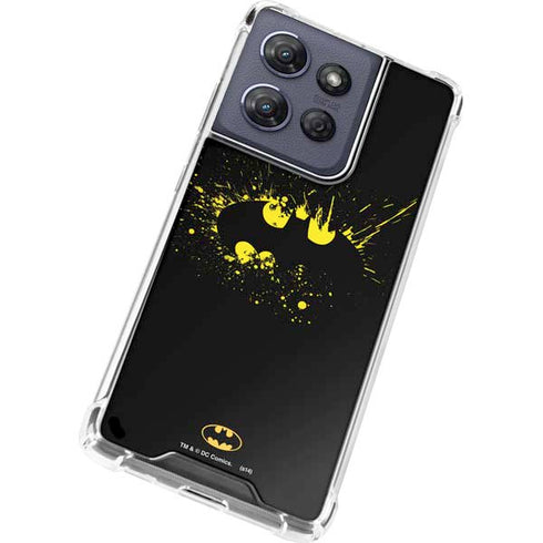 DC Comics Batman Logo Yellow Splash Moto G Stylus 5G (2025) Clear Case