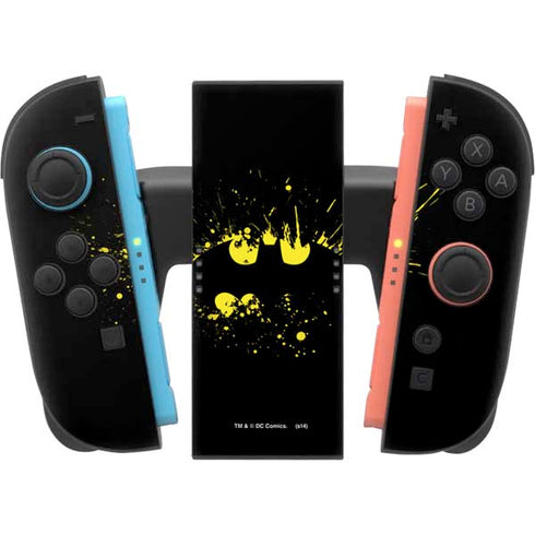 DC Comics Batman Logo Yellow Splash Nintendo Switch 2 (2025) Joy-Con Controller Skin
