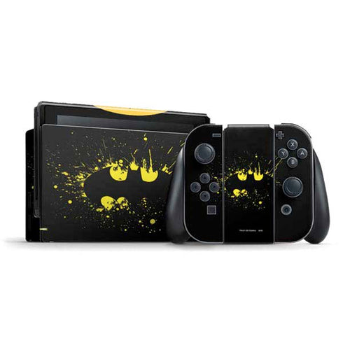 DC Comics Batman Logo Yellow Splash Nintendo Skins