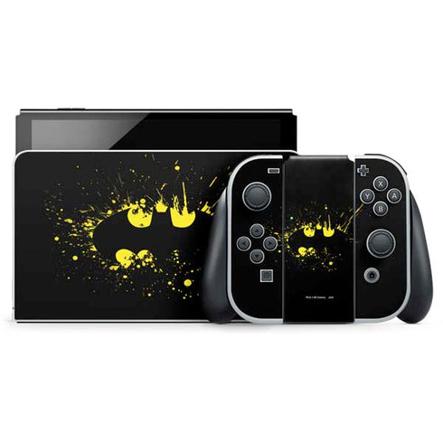 DC Comics Batman Logo Yellow Splash Nintendo Skins
