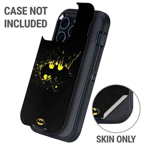 DC Comics Batman Logo Yellow Splash Otterbox Defender iPhone Skin