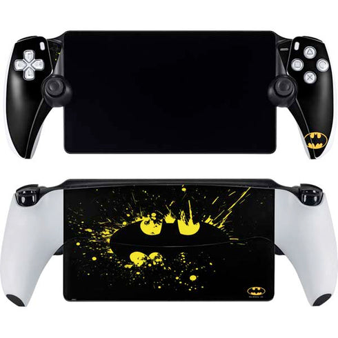 DC Comics Batman Logo Yellow Splash PlayStation Portal Remote Player Skin