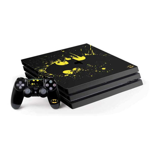 DC Comics Batman Logo Yellow Splash PlayStation PS4 Skins