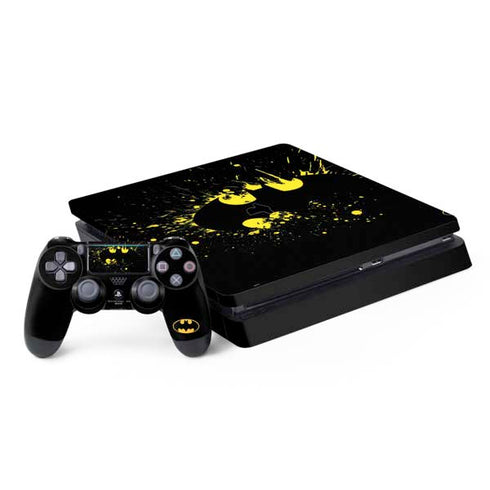 DC Comics Batman Logo Yellow Splash PlayStation PS4 Skins
