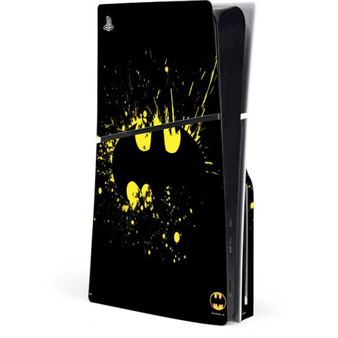 DC Comics Batman Logo Yellow Splash PlayStation PS5 Skins