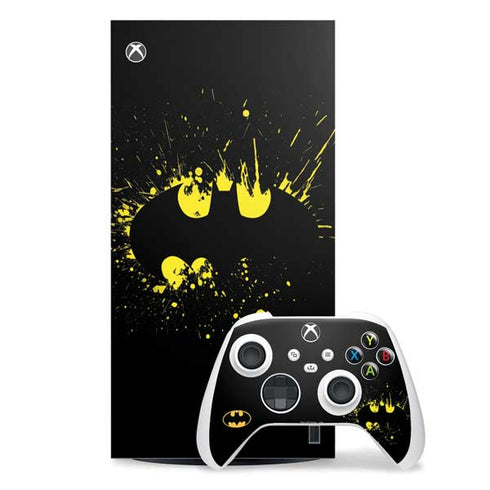 DC Comics Batman Logo Yellow Splash Xbox Series X Skins
