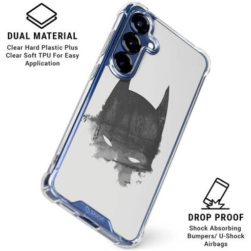 DC Comics Batman Mask Art Galaxy S25 Plus Clear Case
