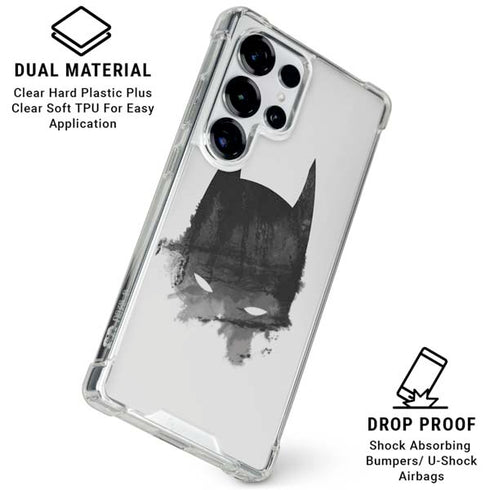 DC Comics Batman Mask Art Galaxy S25 Ultra Clear Case