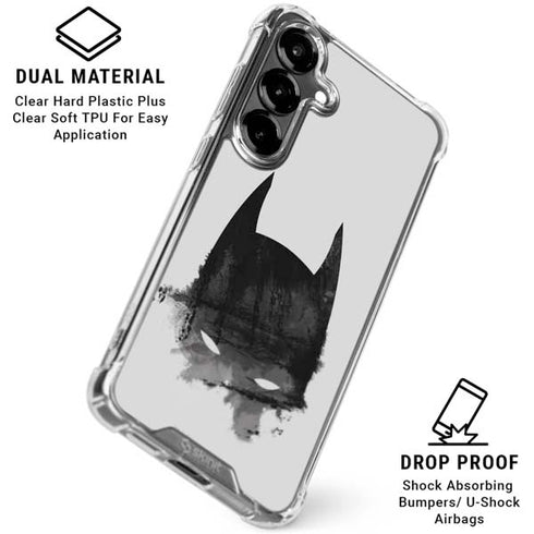DC Comics Batman Mask Art Galaxy S26 Clear Case