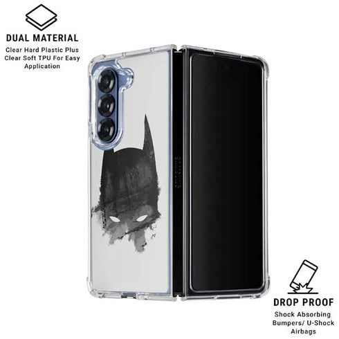 DC Comics Batman Mask Art Galaxy Z Fold6 Clear Case