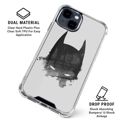 DC Comics Batman Mask Art iPhone 15 Clear Case