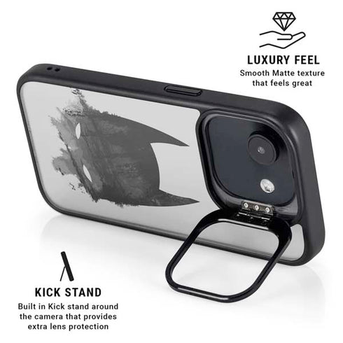 DC Comics Batman Mask Art iPhone 16e Kickstand Case