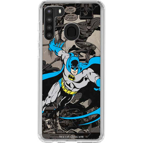DC Comics Batman Classic Art Galaxy A21 Clear Case