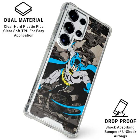 DC Comics Batman Classic Art Galaxy S26 Ultra Clear Case