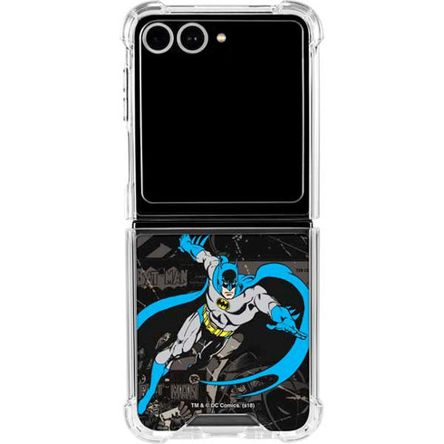 DC Comics Batman Classic Art Galaxy Z Flip7 Clear Case