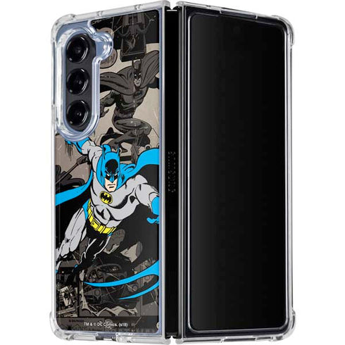 DC Comics Batman Classic Art Galaxy Z Fold5 5G Clear Case