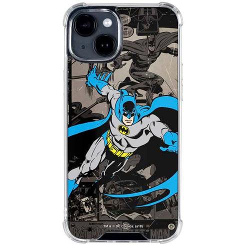 DC Comics Batman Classic Art iPhone 15 Clear Case