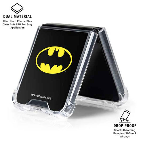 DC Comics Batman Movie 1989 Logo Galaxy Z Flip6 Clear Case