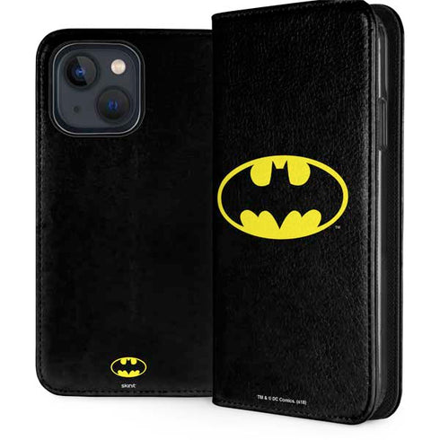 DC Comics Batman Movie 1989 Logo iPhone 14 Folio Case