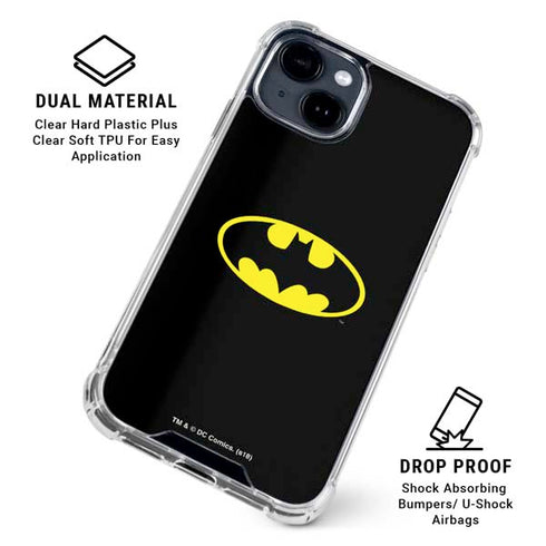 DC Comics Batman Movie 1989 Logo iPhone 15 Clear Case