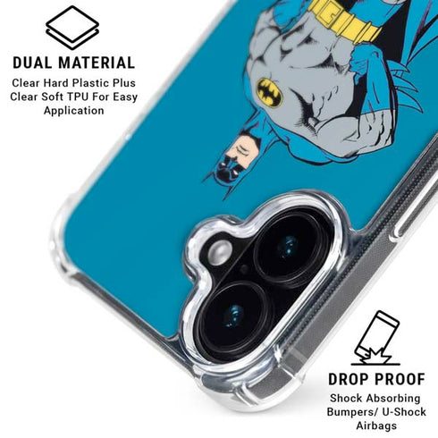 DC Comics Batman Portrait iPhone 16 Plus Clear Case