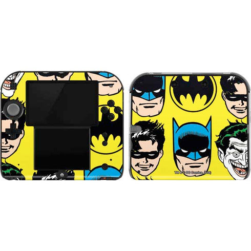 DC Comics Batman Vintage Character Pattern - Joker and Robin Nintendo 2DS Skin