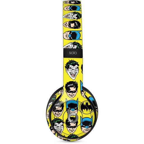 DC Comics Batman Vintage Character Pattern - Joker and Robin Beats Solo 2 Wired Skin