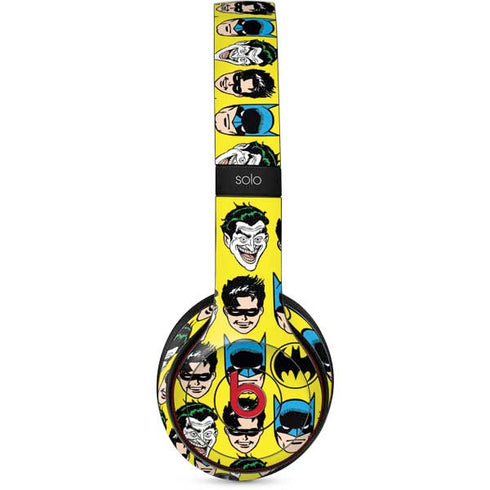 DC Comics Batman Vintage Character Pattern - Joker and Robin Beats Solo 2 Wireless Skin
