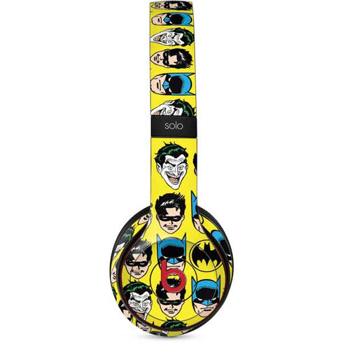 DC Comics Batman Vintage Character Pattern - Joker and Robin Beats Solo 3 Wireless Skin