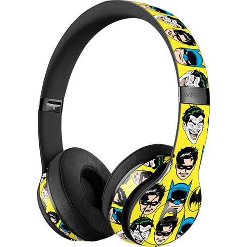 DC Comics Batman Vintage Character Pattern - Joker and Robin Beats Solo 3 Wireless Skin