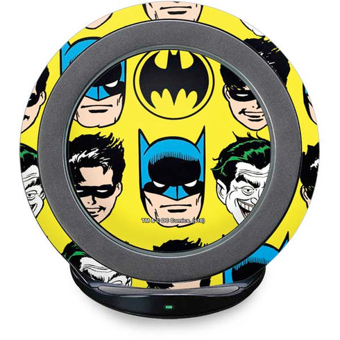 DC Comics Batman Vintage Character Pattern - Joker and Robin Fast Charge Wireless Charging Stand Skin