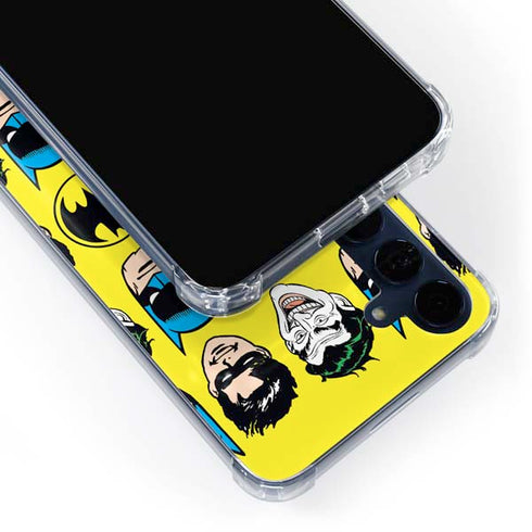 DC Comics Batman Vintage Character Pattern - Joker and Robin Galaxy A55 5G Clear Case