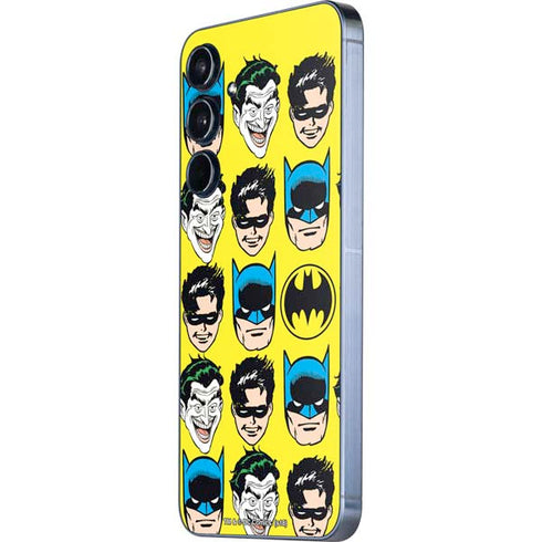 DC Comics Batman Vintage Character Pattern - Joker and Robin Galaxy A55 5G Skin