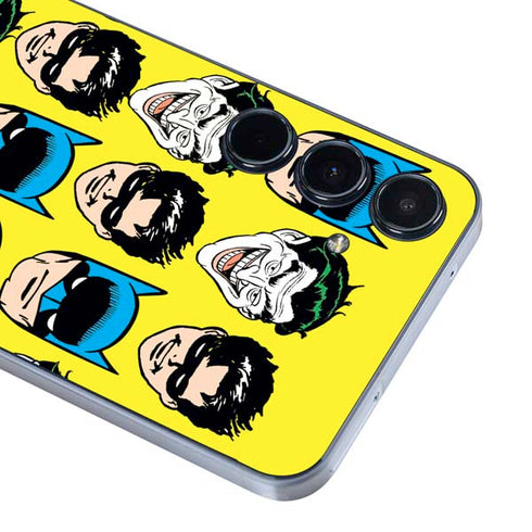 DC Comics Batman Vintage Character Pattern - Joker and Robin Galaxy A55 5G Skin