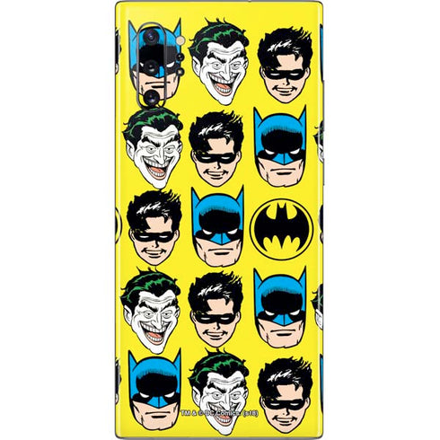 DC Comics Batman Vintage Character Pattern - Joker and Robin Galaxy Note 10 Plus Skin