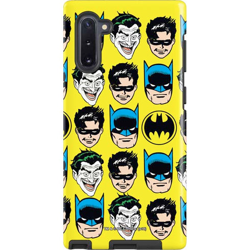 DC Comics Batman Vintage Character Pattern - Joker and Robin Galaxy Note 10 Pro Case