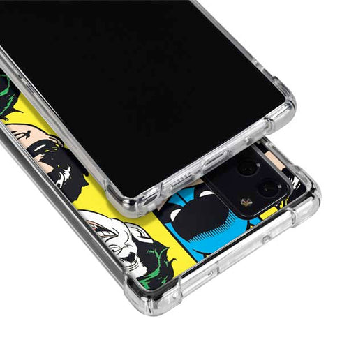 DC Comics Batman Vintage Character Pattern - Joker and Robin Galaxy Note20 5G Clear Case