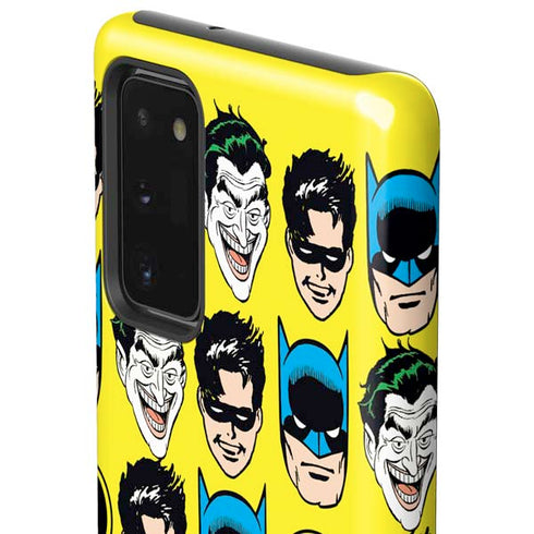 DC Comics Batman Vintage Character Pattern - Joker and Robin Galaxy Note20 5G Pro Case