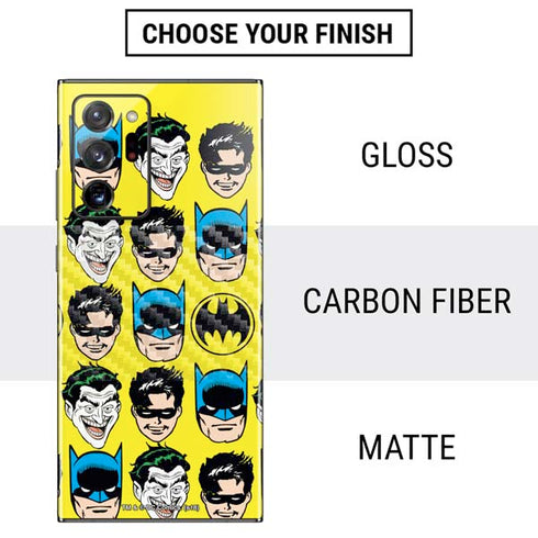 DC Comics Batman Vintage Character Pattern - Joker and Robin Galaxy Note20 Ultra 5G Skin