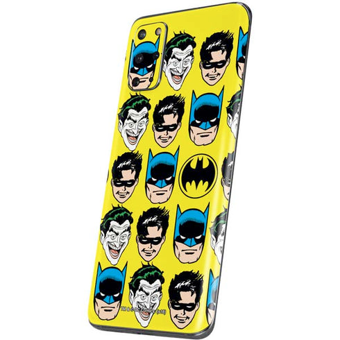 DC Comics Batman Vintage Character Pattern - Joker and Robin Galaxy S20 Plus Skin