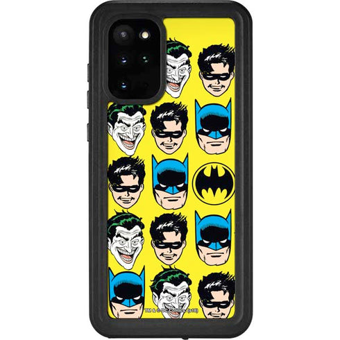 DC Comics Batman Vintage Character Pattern - Joker and Robin Galaxy S20 Plus Waterproof Case
