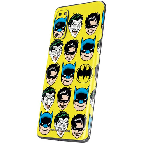 DC Comics Batman Vintage Character Pattern - Joker and Robin Galaxy S20 Skin