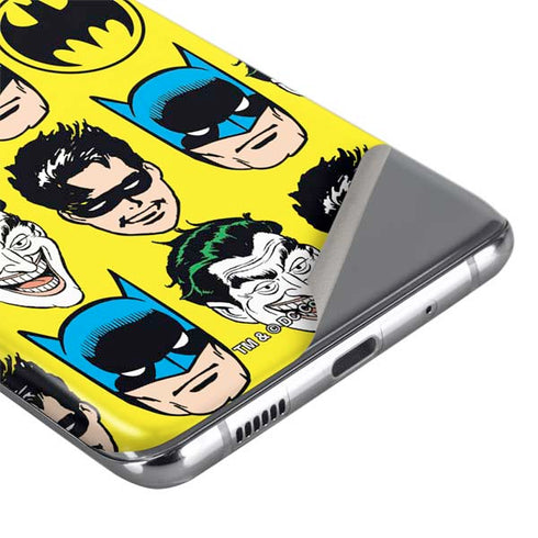 DC Comics Batman Vintage Character Pattern - Joker and Robin Galaxy S20 Skin