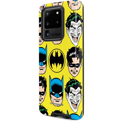 DC Comics Batman Vintage Character Pattern - Joker and Robin Galaxy S20 Ultra 5G Pro Case