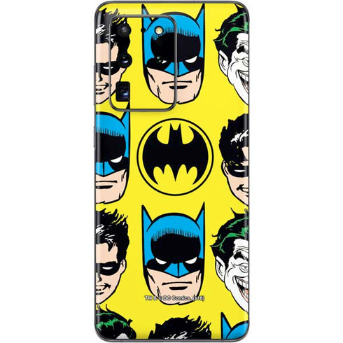 DC Comics Batman Vintage Character Pattern - Joker and Robin Galaxy S20 Ultra 5G Skin