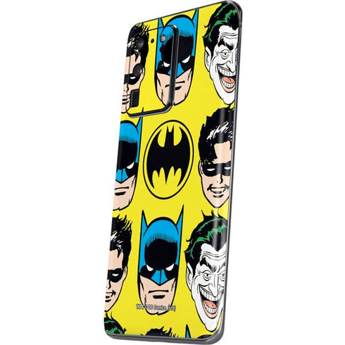 DC Comics Batman Vintage Character Pattern - Joker and Robin Galaxy S20 Ultra 5G Skin
