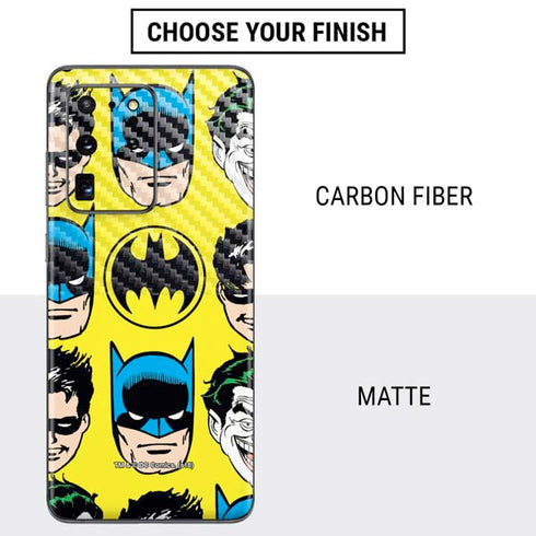 DC Comics Batman Vintage Character Pattern - Joker and Robin Galaxy S20 Ultra 5G Skin