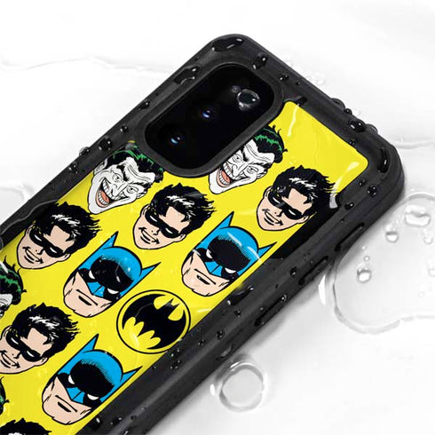 DC Comics Batman Vintage Character Pattern - Joker and Robin Galaxy S20 Waterproof Case