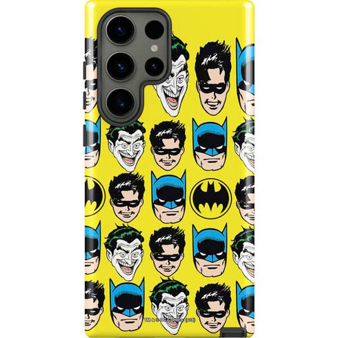 DC Comics Batman Vintage Character Pattern - Joker and Robin Galaxy S23 Ultra Pro Case