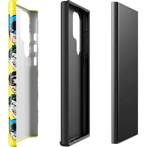 DC Comics Batman Vintage Character Pattern - Joker and Robin Galaxy S23 Ultra Pro Case